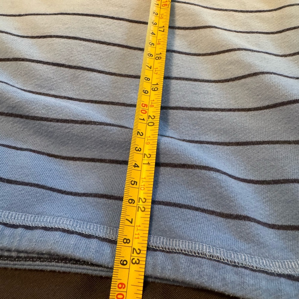 Talbots Ombre Stripe Quarter Zip Pullover Sweatshirt Blue White MP - Picture 9 of 11